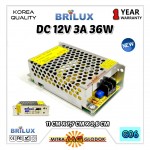 Power Supply Trafo Brilux DC 12V 3A | 36W (Super Quality)